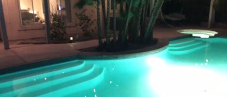 Outdoor pool, a heated pool