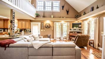 Een smart-tv, een dvd-speler en boeken