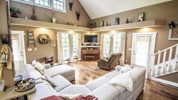 Een smart-tv, een dvd-speler en boeken