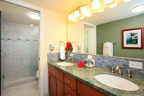 Hair dryer, towels