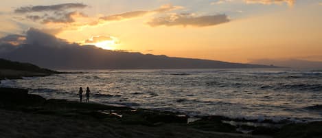 靠近海滩