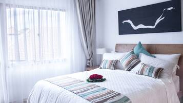 公寓, 1 间卧室 | 客房内保险箱、熨斗/熨衣板、床单