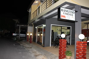 A two-story building with a sign reading "Bangtao Corner". - Bangtao Corner (Choeng Thale)