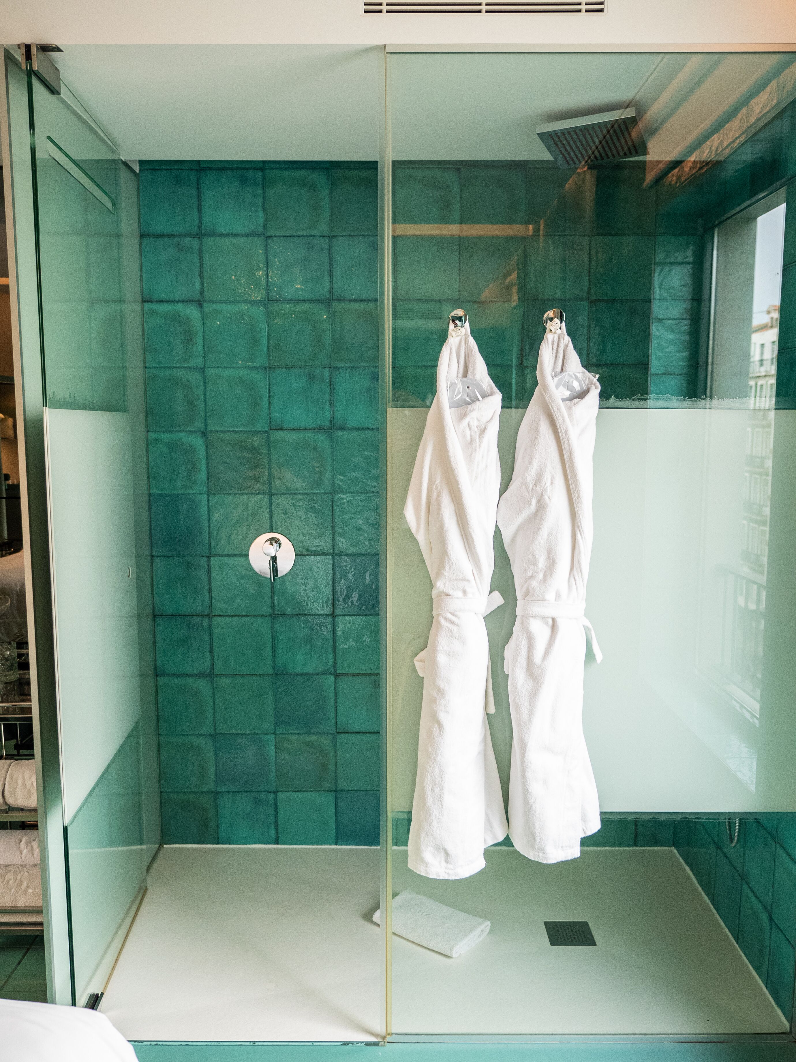 shower, free toiletries, hair dryer, bathrobes