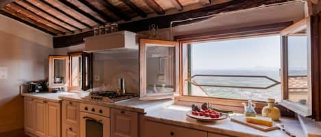 Apartment, 2 Bedrooms | Private kitchen | Fridge, microwave, oven, stovetop