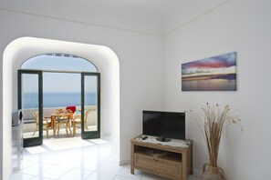 Apartment, 1 Bedroom, Patio, Sea View | Living room | TV - Beth Apartment (Praiano)
