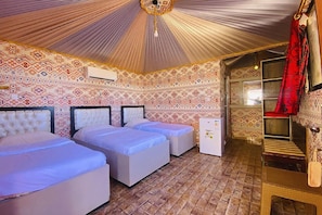 Standard Triple Tent with Private Bathroom | Bed sheets