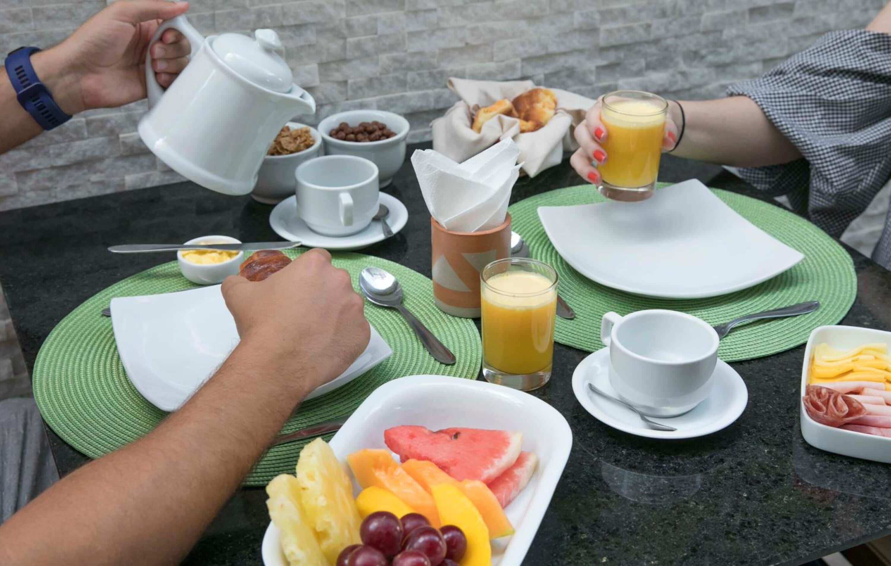 breakfast, lunch and dinner served