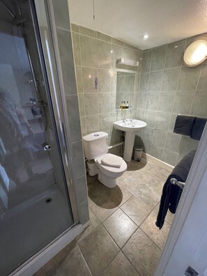 Classic Double Room, 1 Double Bed, Ensuite (Number 1) | Bathroom | Shower, free toiletries, hair dryer, towels - Borderers Guesthouse (Brecon)