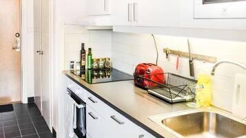 Studio lägenhet | Eget kök | Stort kylskåp, mikrovågsugn, ugn och spishäll