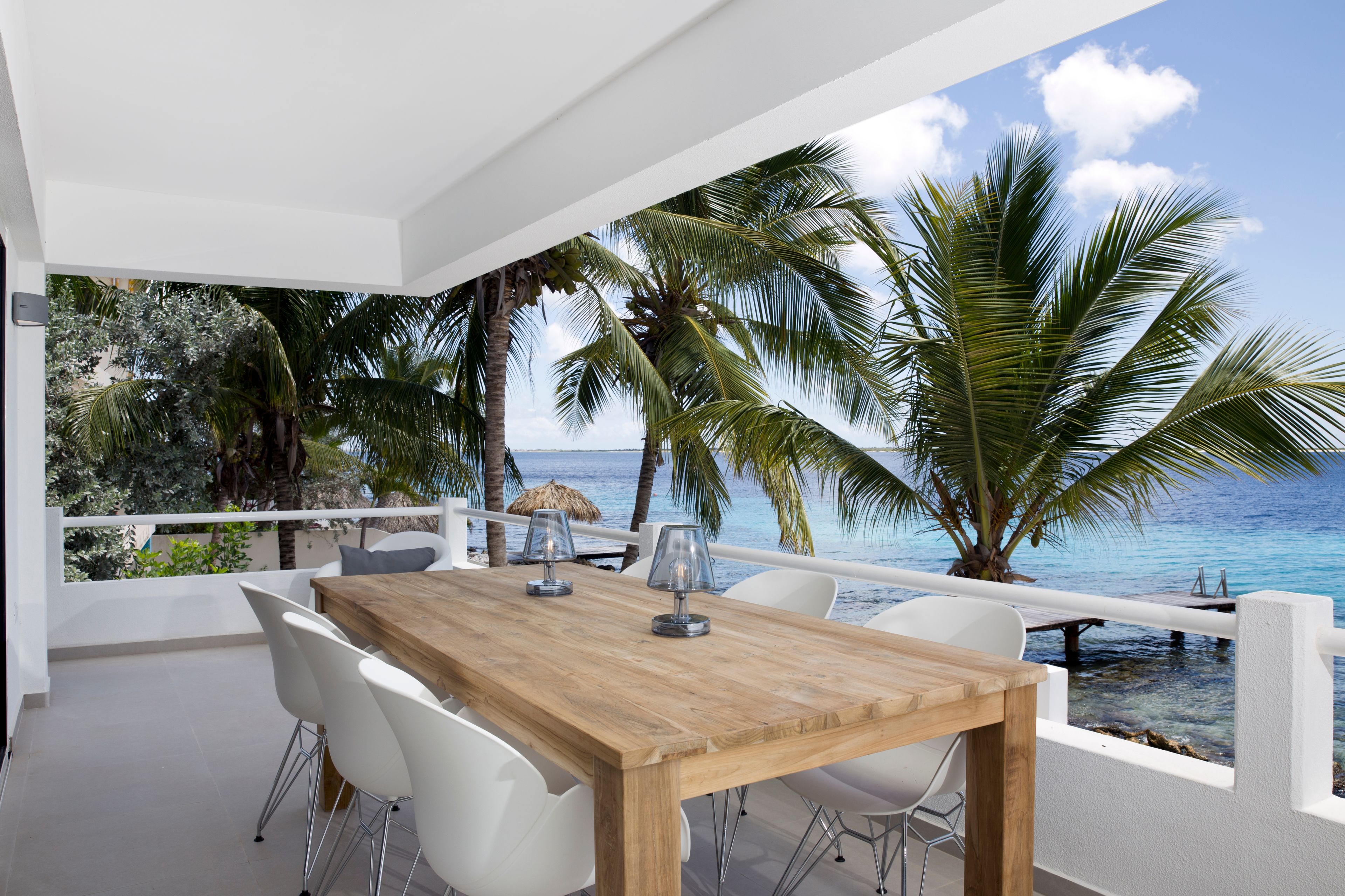 Luksus-lejlighed - 1 soveværelse - køkken - havudsigt | Terrasse/gårdhave