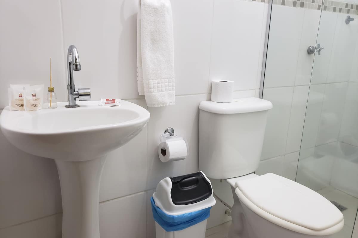 double room | bathroom | shower, free toiletries, towels