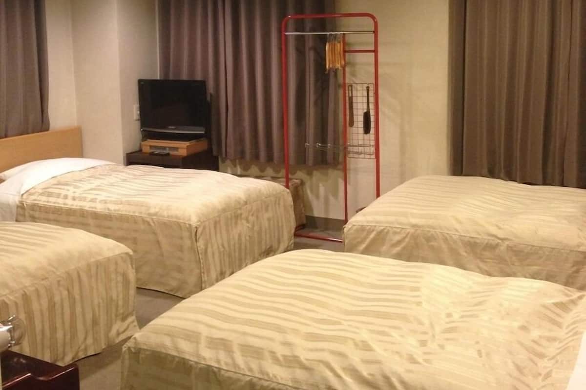 Desk, free WiFi, bed sheets