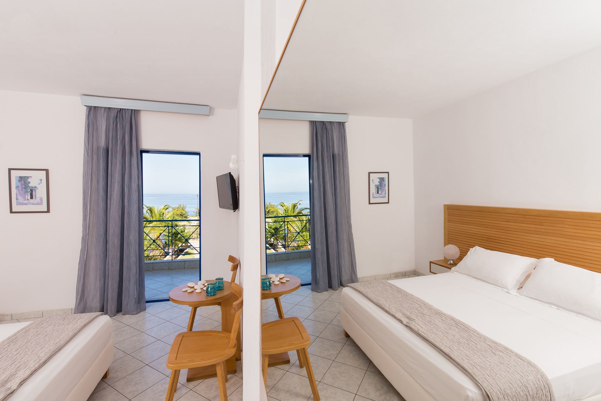 Habitación doble, vista al mar | Insonorización, wifi gratis y ropa de cama 