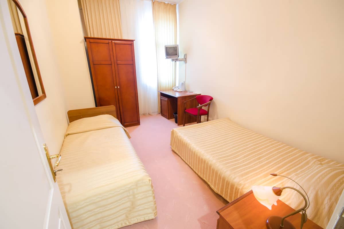 Klassieke Twin kamer | Een bureau, een strijkplank/strijkijzer, gratis wifi, beddengoed