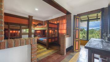 Standard Room, Multiple Beds, Private Bathroom | Minibar, bed sheets