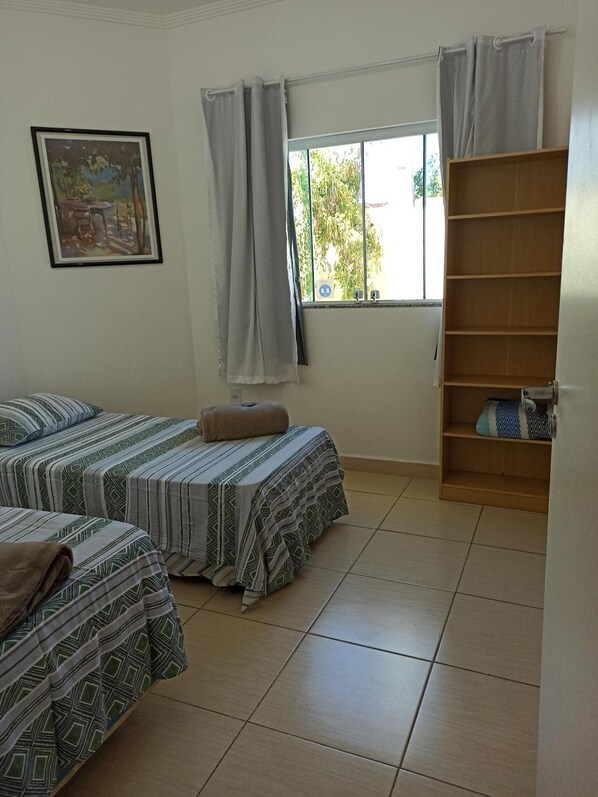 1 bedroom, desk, blackout curtains, iron/ironing board