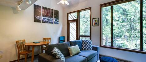 Condo, 2 Bedrooms | Living area | Fireplace