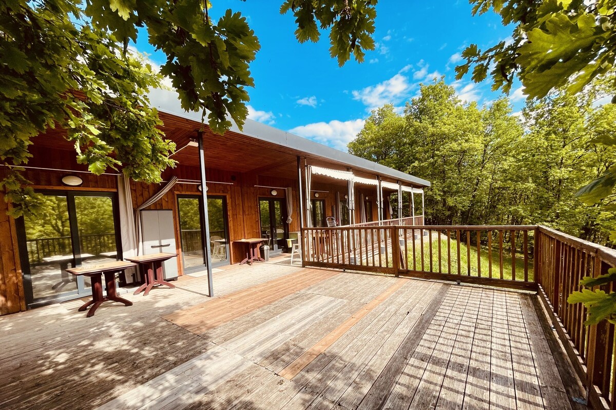 Chalet Keluarga, ensuite, pemandangan kebun | Pemandangan balkon
