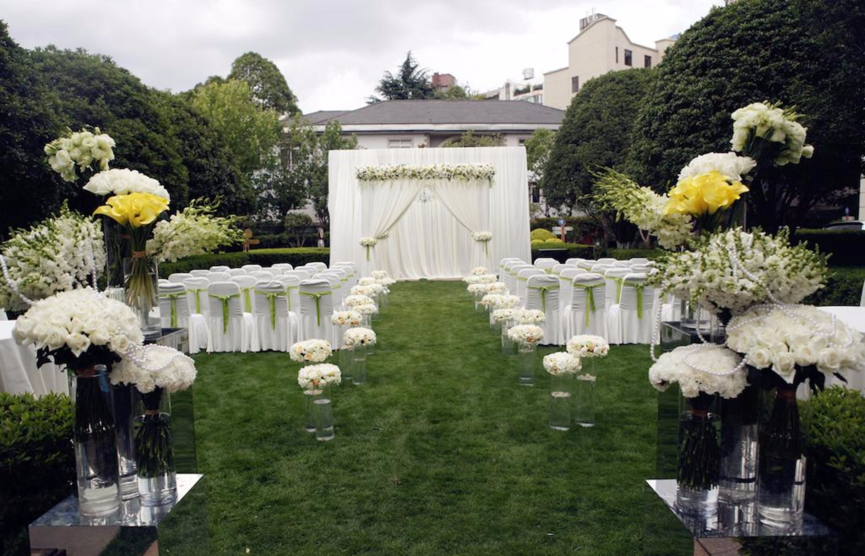 outdoor wedding area