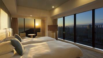 Park View Large Corner Twin -KAZE- | Premium bedding, in-room safe, blackout drapes, WiFi (free)