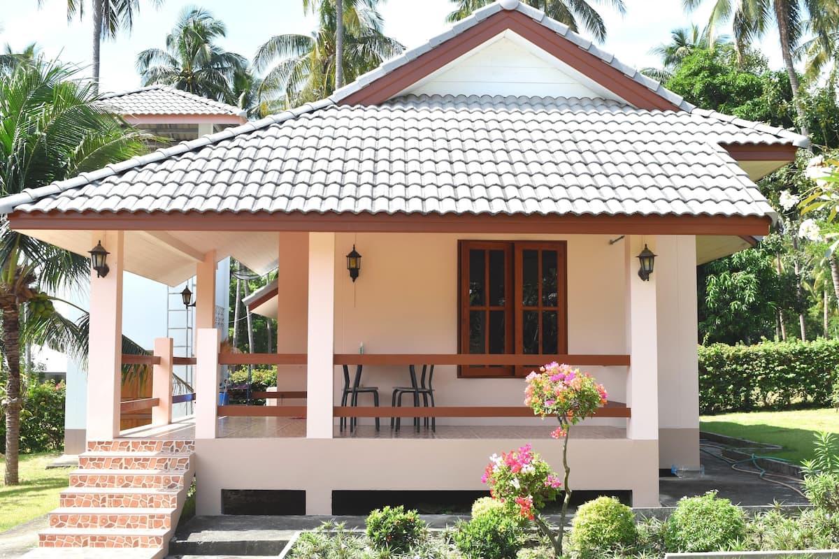 Bungalow, 1 slaapkamer, terras, uitzicht op tuin | Terras