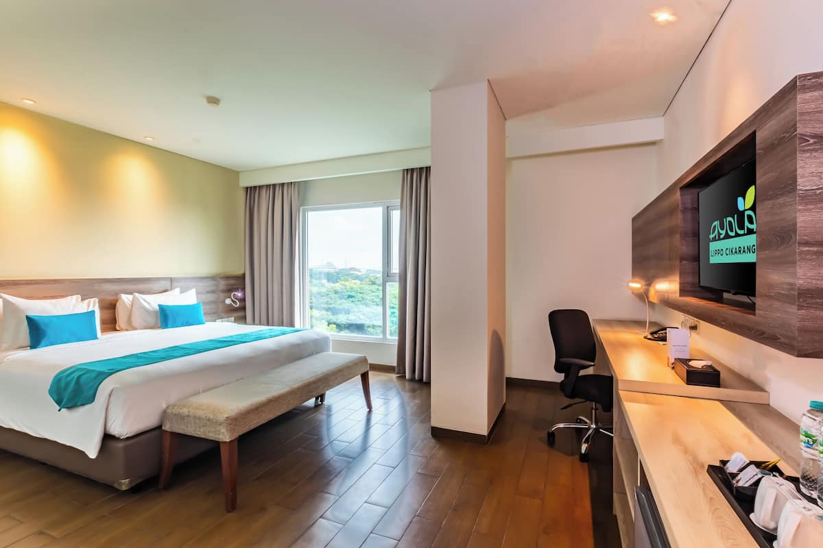 executive double room | 1 bedroom, desk, laptop workspace, soundproofing