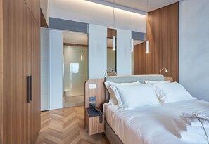 Suite Executive (free access SPA) | Biancheria da letto di alta qualità, materassi a doppio strato, minibar