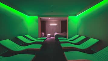 Sauna, hot tub, steam room, hot springs, massages