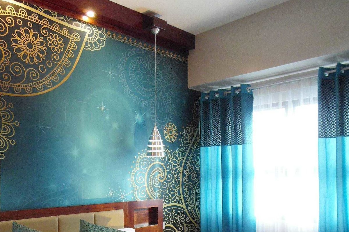Appartamento Luxury, 2 camere da letto, lato piscina (Turquoise) | 2 camere, copriletto in piuma, materassi a doppio strato