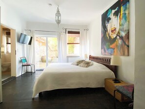 스탠다드 아파트, 테라스, 1층 | 책상, 암막 커튼, 무료 WiFi, 침대 시트