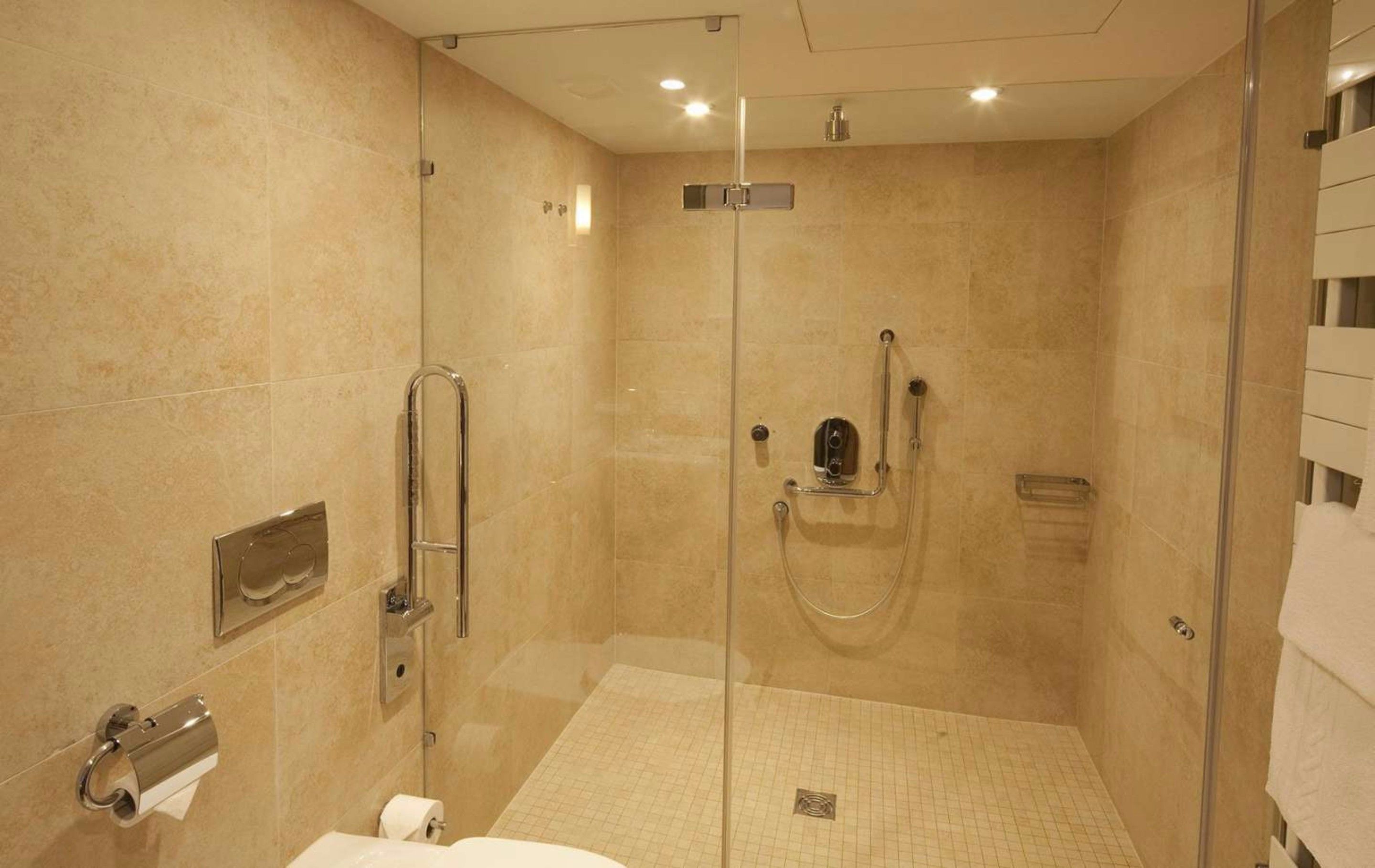 free toiletries, hair dryer, towels