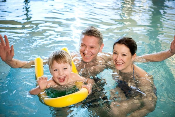 Indoor pool, pool loungers