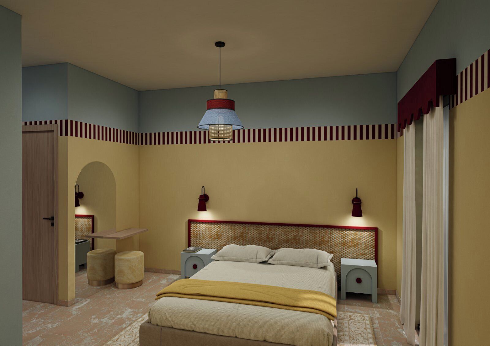 Ropa de cama de alta calidad y minibar 