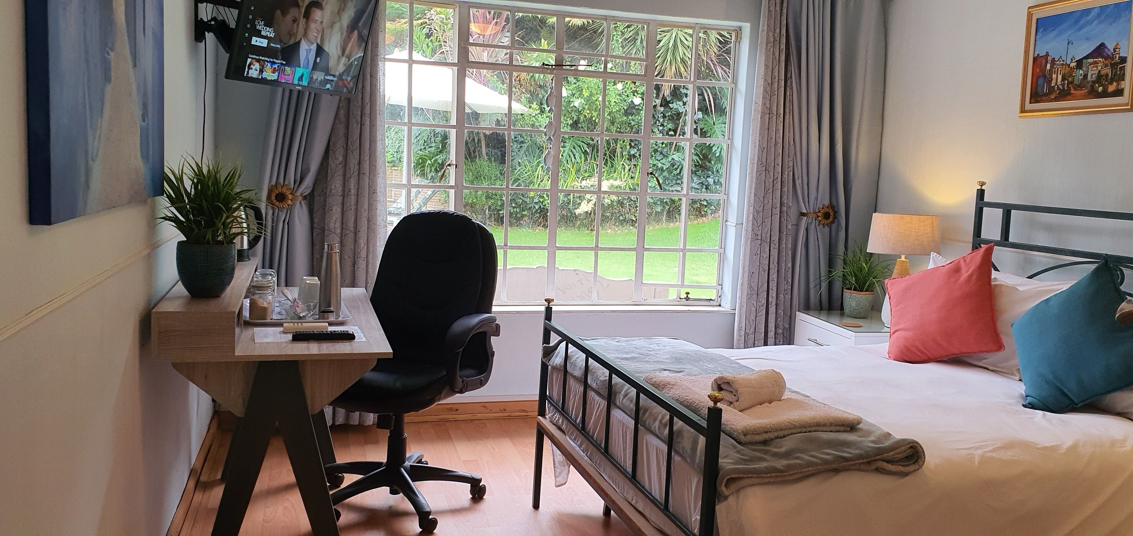 comfort double room, garden view (ceder) | view from room