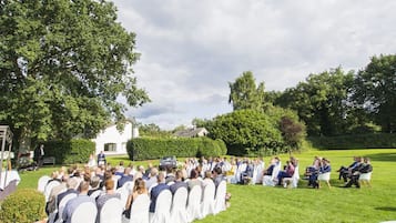 Outdoor wedding area