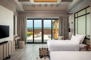 別墅, 2 間臥室, 私人泳池 (Beach) | 防敏寢具、羽絨被、特厚豪華床墊、迷你吧