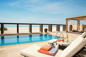 Villa, 1 Bedroom, Private Pool (Beach) | Hypo-allergenic bedding available, down comforters, pillowtop beds
