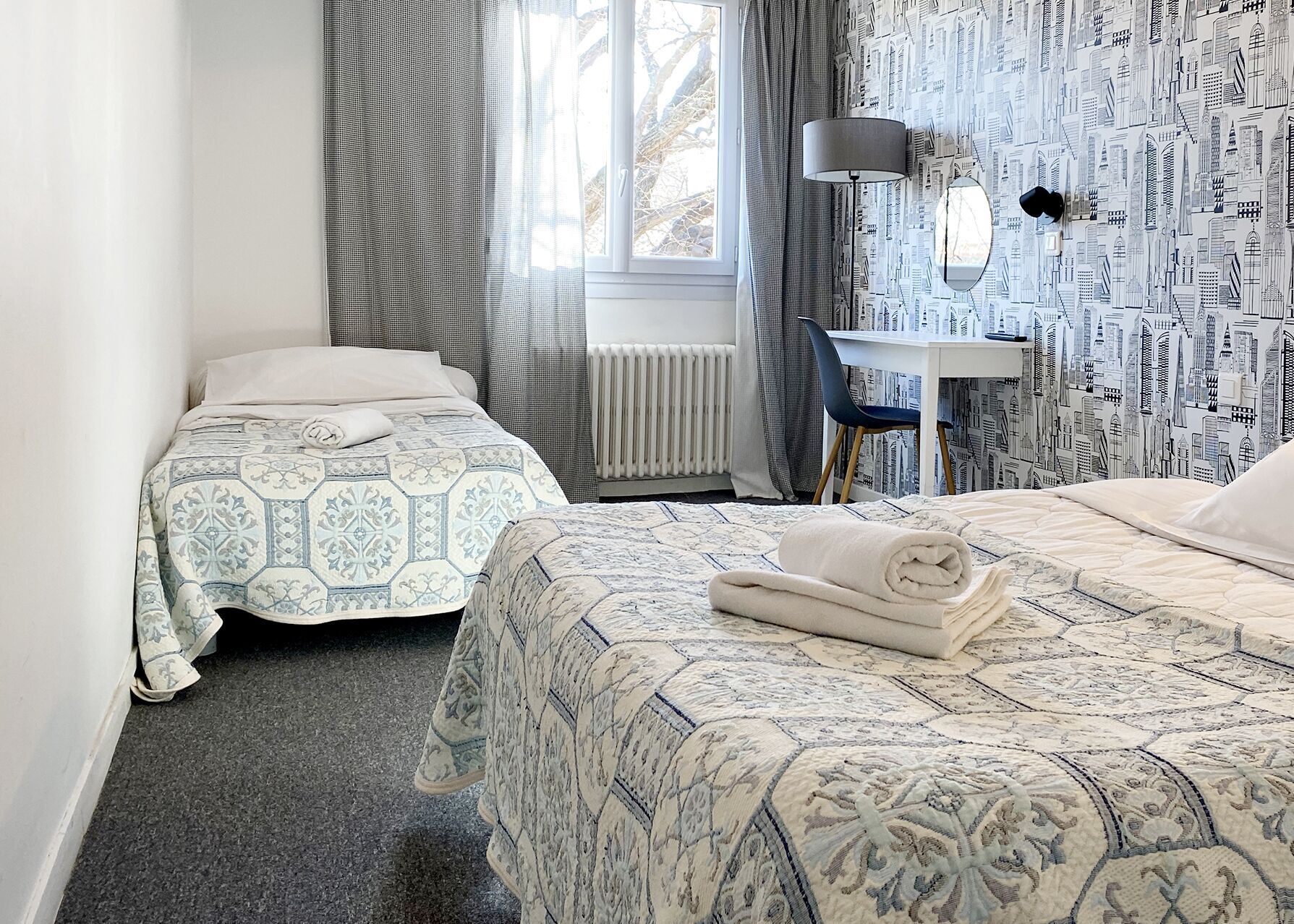 Premium bedding, memory-foam beds, free WiFi, bed sheets