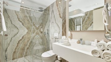 Deluxe Double or Twin Room | Bathroom | Free toiletries, hair dryer, slippers, towels