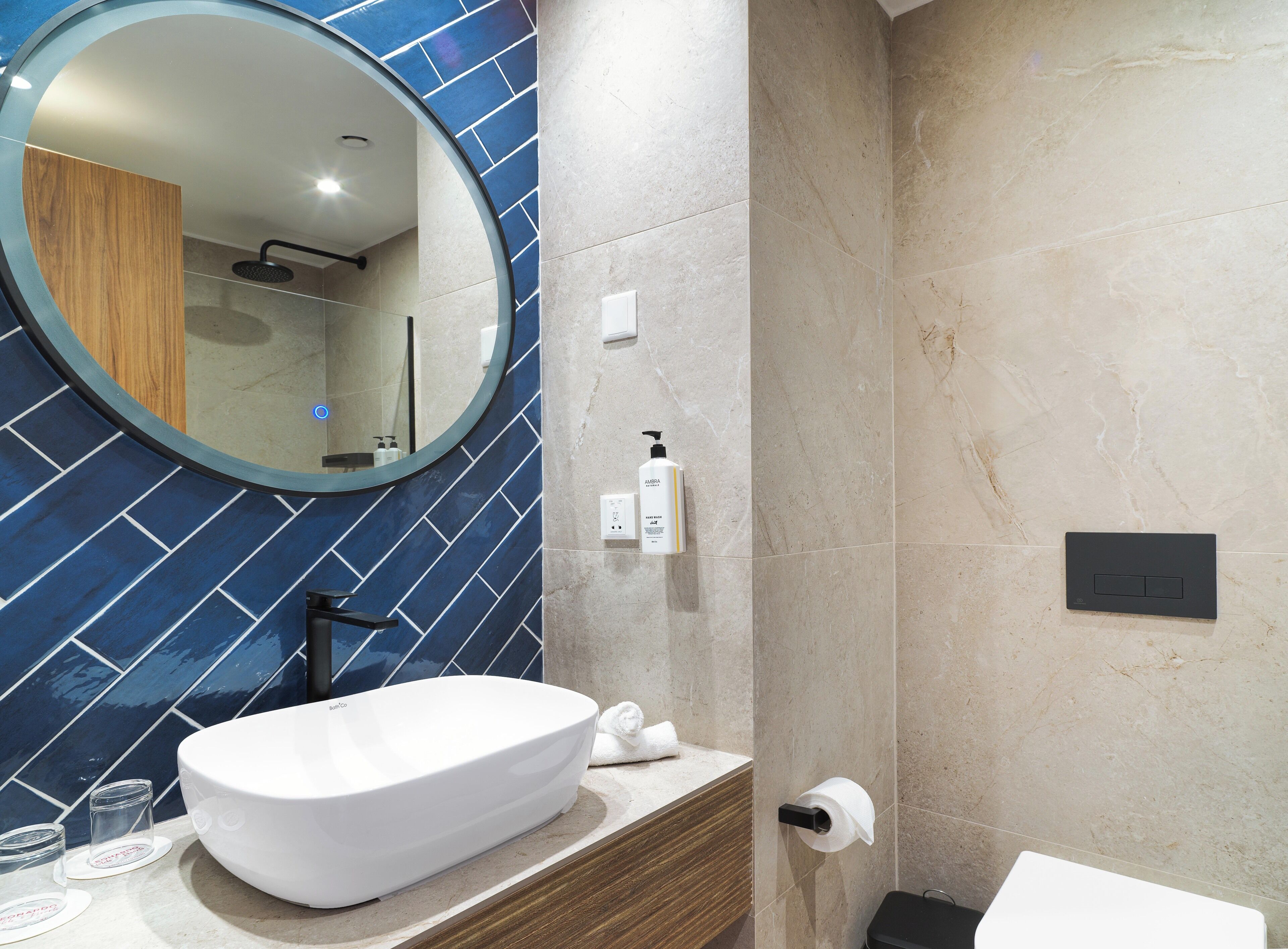 shower, free toiletries, hair dryer, slippers