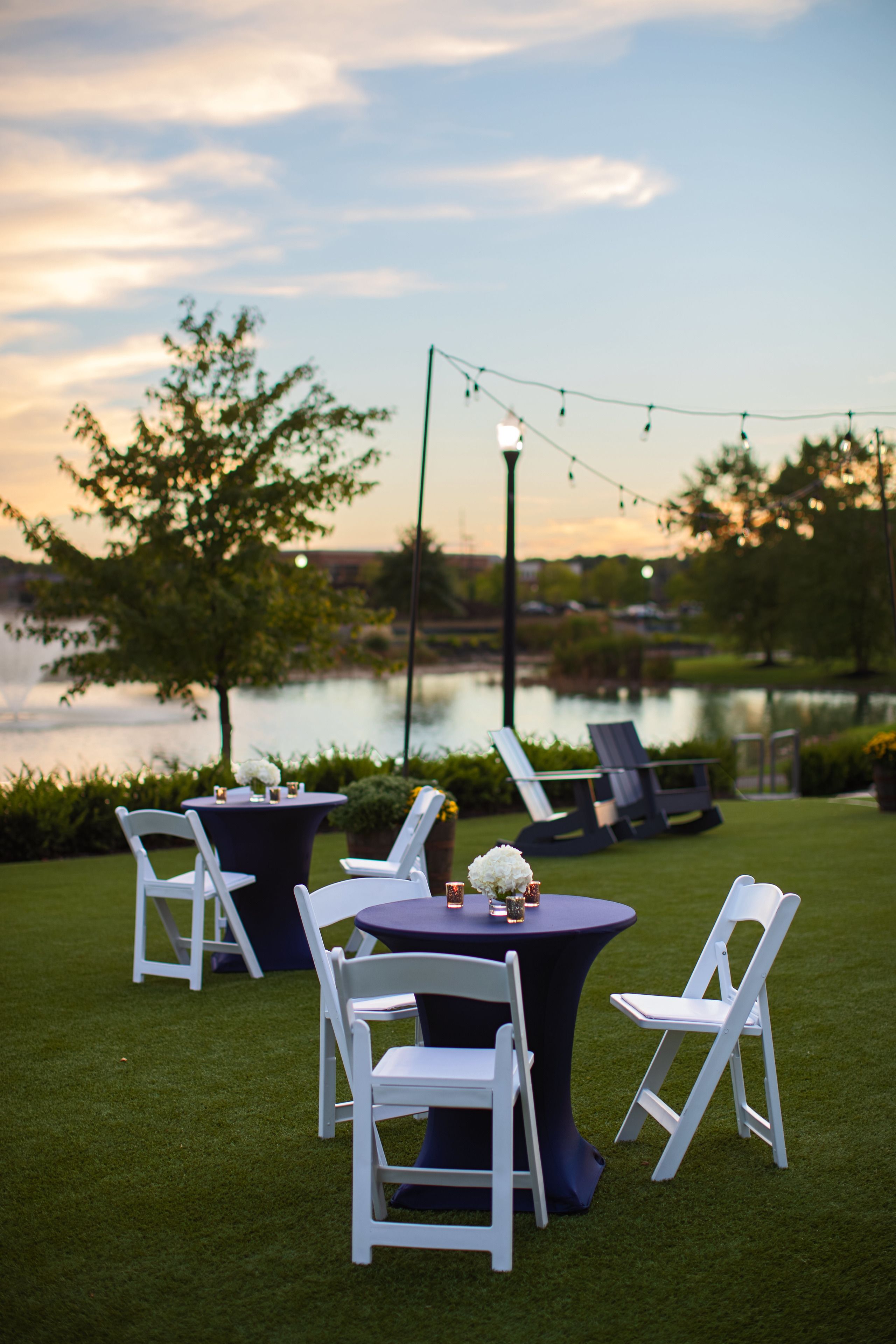 outdoor banquet area