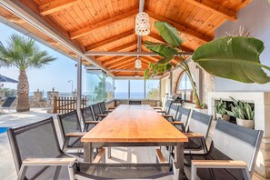 Dining - Golden sand beachfront villa ,6 Bedrooms,Rethymno (Rethymno)