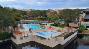 Piscina externa, piscina aquecida