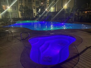 Outdoor pool, a heated pool