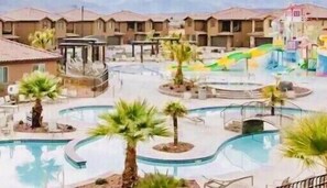 Outdoor pool, a heated pool