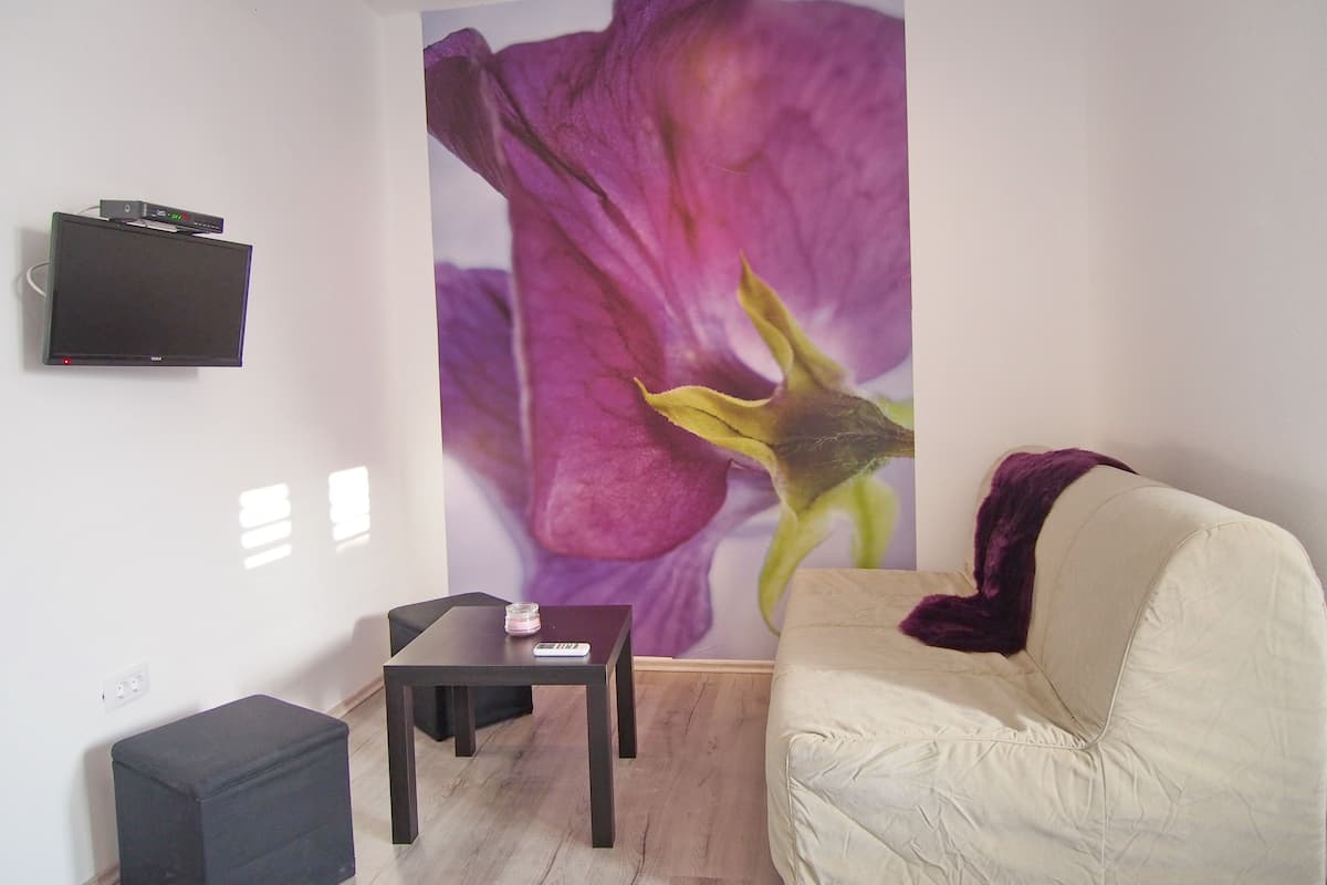 Standard Double Room, 1 King Bed with Sofa bed, Garden View | Living area