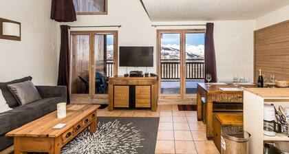 Appartement de luxe 2 chambres dans un chalet, 55m2 dans le village Les Coches