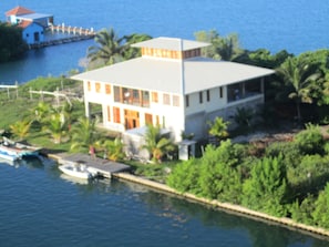 Exterior - Beautiful Beachfront Island Home, Private Dock, Village Transportation Included (Placencia)