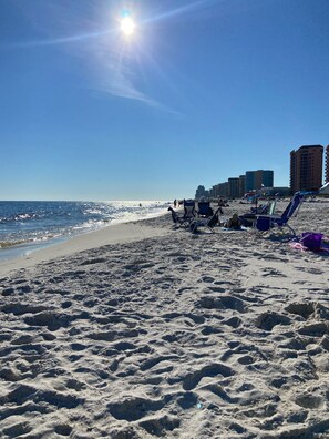 En la playa 